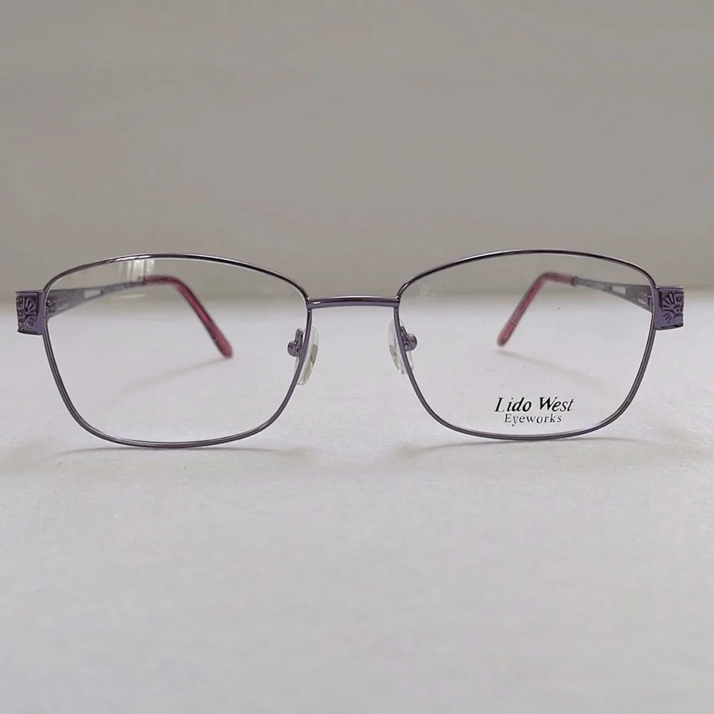 NEW Lido West Tahiti Purlple Metal Eyeglass Frame